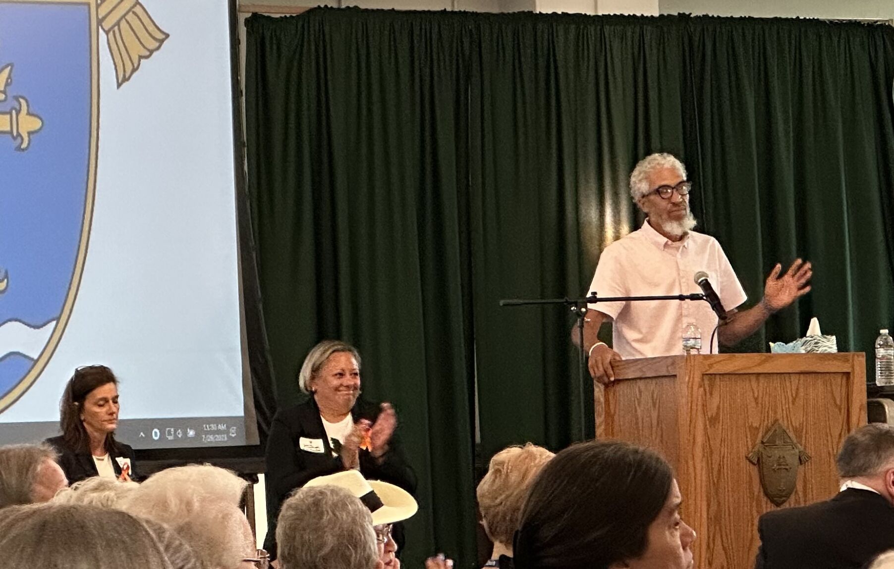 Atif Mahr speaks at gun violence event